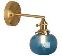 HYHJYMG lamp American Modern Glass Wall Lamps with E26/E27 Base Wall Sconces Creativity Entrance Stairs Corridor Wall Light for Background Wall Bedroom Bedside Room(Green) lamp