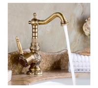 HYHJYMG Lamp Deluxe Antique Bronze Copper Sculpture Deck Mount Kitchen Faucet Bathroom Basin Faucet Sink Faucet Mixer Hot & Cold Water Faucet chandelier