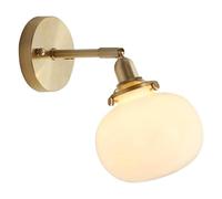 HYHJYMG lamp Japanese Wabi-sabi Glass Wall Lamps with E26/E27 Base Full Copper Wall Sconces Personality Creative Macarons Bedroom Bedside Stairs Background Wall Study Wall Light(1) lamp