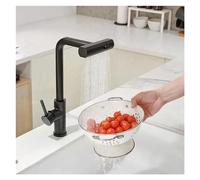 HYHJYMG Lamp Waterfall Stream Sprayer Head Kitchen Faucet Rotation Pull Out Kitchen Sink Mixer Tap Brushed(E) chandelier