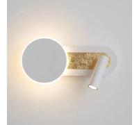 HYHJYMG Light Modern Creative Wall Lamp, Retro Bedroom Bedside Study Reading Wall Light, Acrylic Wall Lamp with Adjustable Spotlight, Independent at The Bottom, 350 Degrees Rotation(White) Light