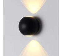 HYHJYMG Light Modern Wall Sconce, Round Modern led Wall Sconce Lighting Fixture, up Down Wall Light Waterproof, 10w Bright Warm White Light Wall lamp, Aluminum Wall sconces Compatible with Living Room