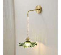 HYHJYMG Light Modern Wall Sconce, Wall sconces, Wall Light Modern Brass Glass Wall Lights Indoor e27 1-Light Adjustable Wall Sconce Children's Room Living Room Wall Lighting Bathroom Vanity Wall Lamps