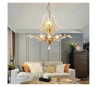 HYHJYMG Luxury Bulbs Crystal Chandelier for Villa Dining Room Castle Living Room Kitchen Bedroom Hotel Foyer Palace Indoor Home Lamp(BLACK-62cm)