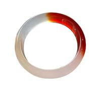 HYHJYMG Natural Agate Chalcedony Red and White Bangle 58-62mm Fengshui Jade bracelet For