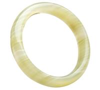 HYHJYMG NaturalYellow Green Bangle 58-62mm Fengshui Jade bracelet For