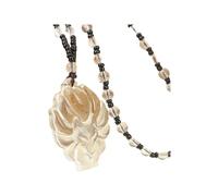 HYHJYMG Necklace for Women and Men, Long Necklace Pendant Necklace with Sweater Chain Amulet Jewelry Nine Tails Chain with Balls, Initial Necklace in Gold Girl,