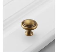 HYHJYMG Pure Copper Light Luxury Simple Modern Wardrobe Door Handle All Copper Gold Single-Hole Drawer Cabinet Handle,Vintage Brass5008,China