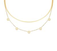 HYHJYMG Star of David Necklace for Women Men, 925 Sterling Silver Star of David Pendant, Double Layer Hexagram Chain, Jewish Star Necklace for Women, Star of David Necklace for Women