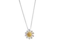 HYHJYMG Sterling Silver Wedding Sets for Women, Wedding Anniversary Ring Chrysanthemum Shaped Silver Yellow Jewelry Sets for Her Wife