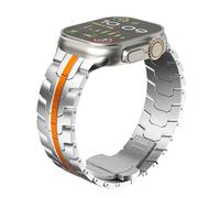 HYHJYMG Titanium Color Strap for Watch 2 Band 49mm 45mm 44mm 42mm Metal Stainless Steel Bracelet Iwatch 9 8 7 6 5 SE