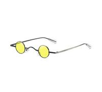 HYHJYMG Vintage Rock Punk Man Sunglasses Classic Small Round Sunglasses Women Wide Bridge Metal Frame Black Driving