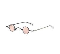 HYHJYMG Vintage Rock Punk Man Sunglasses Classic Small Round Sunglasses Women Wide Bridge Metal Frame Black Driving
