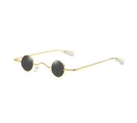 HYHJYMG Vintage Rock Punk Man Sunglasses Classic Small Round Sunglasses Women Wide Bridge Metal Frame Black Driving