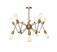 HYHJYMG Vintage Style Industrial Wind Chandelier Lights Spider E27,Sputnik Chandelier for Sloped Floor Ceiling Bedroom Living Room Dining Room Kitchen Lighting-Chrome