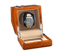 HYHJYMG Watch Winder Automatic Watch Winder Box Case with Quiet Motor 5 Rotation Mode Settings Display Holder Organizer AC Adapter ed Watch Winder (Yellow 1+0)