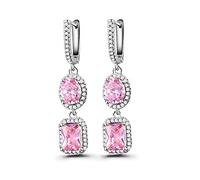 HYHJYMG Women Party Earrings With Dazzling Aaa Cubic Stone Four Color Available Crystal Earrings