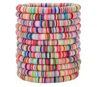HYHONEY 12pcs Friendship Bracelets Beaded Bracelets Heishi Bracelet Cute Bracelets Stack Vinyl Clay Disc Bead Surfer Stretch Summer Beach Bracelets For Women Preppy Bracelets, adjustable, clay