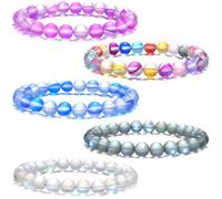 HYHONEY Beaded Bracelets for Men Women His and Hers Couples Bracelets Elastic Stretch Mens Womens Bracelet, One Size, Stone, stone