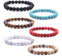 HYHONEY Beaded Bracelets for Men Women His and Hers Couples Bracelets Elastic Stretch Mens Womens Bracelet, One Size, Stone, stone