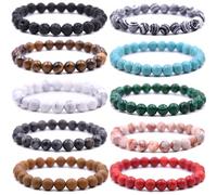 HYHONEY Beaded Bracelets for Men Women His and Hers Couples Bracelets Elastic Stretch Mens Womens Bracelet, One Size, Stone, stone
