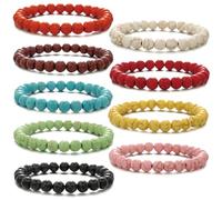 HYHONEY Beaded Bracelets for Men Women His and Hers Couples Bracelets Elastic Stretch Mens Womens Bracelet, One Size, Stone, stone
