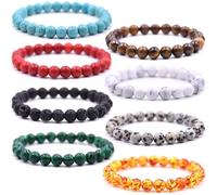 HYHONEY Beaded Bracelets for Men Women His and Hers Couples Bracelets Elastic Stretch Mens Womens Bracelet, One Size, Stone, stone