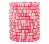 HYHONEY Friendship Bracelets Beaded Bracelets Heishi Bracelet Cute Bracelets Stack Vinyl Clay Disc Bead Surfer Stretch Summer Beach Bracelets For Women Preppy Bracelets, One Size, Stone, Agate