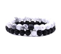 HYHONEY Matching Bracelets Couples Bracelets Friendship Bracelets Beaded Bracelets His And Hers 8mm Natural Stone Matching Bracelets For Couples Elastic Stretch Bracelets For Women Men, One Size