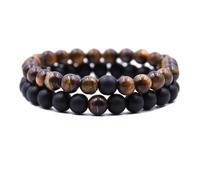 HYHONEY Matching Bracelets Couples Bracelets Friendship Bracelets Beaded Bracelets His And Hers 8mm Natural Stone Matching Bracelets For Couples Elastic Stretch Bracelets For Women Men, One Size