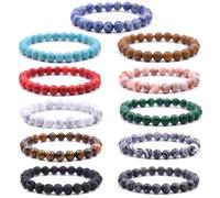 HYHONEY Mens bracelet Bracelets for women Bracelets Beaded Bracelets Mens jewelry Mens Womens Bracelet bracelets for men bracelet men men's fashion Mens beaded bracelets, One Size, Stone, Agate