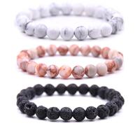 HYHONEY Mens bracelet Bracelets for women Bracelets Beaded Bracelets Mens jewelry Mens Womens Bracelet bracelets for men bracelet men men's fashion Mens beaded bracelets, One Size, Stone, Agate