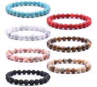 HYHONEY Mens bracelet Bracelets for women Bracelets Beaded Bracelets Mens jewelry Mens Womens Bracelet bracelets for men bracelet men men's fashion Mens beaded bracelets, One Size, Stone, Agate