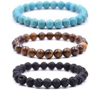 HYHONEY Mens bracelet Bracelets for women Bracelets Beaded Bracelets Mens jewelry Mens Womens Bracelet bracelets for men bracelet men men's fashion Mens beaded bracelets, One Size, Stone, Agate