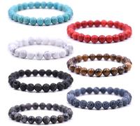 HYHONEY Mens bracelet Bracelets for women Bracelets Beaded Bracelets Mens jewelry Mens Womens Bracelet bracelets for men bracelet men men's fashion Mens beaded bracelets, One Size, Stone, Agate