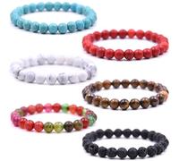 HYHONEY Mens bracelet Bracelets for women Bracelets Beaded Bracelets Mens jewelry Mens Womens Bracelet bracelets for men bracelet men men's fashion Mens beaded bracelets, One Size, Stone, Agate