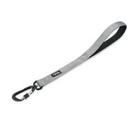 Hyhug Design 2021 Premium Upgraded Traffic Durable Nylon Heavy Duty Short Lead with Soft Padded Neoprene Lined Handle for Medium Large Giant Boy and Girl Dogs -Walking Leash. (18 inch, Sleet Gray)