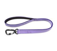 Hyhug Design Strong 3M Reflective Strip Double Color Nylon Jacquard Weave Webbing Dog Lead, Comfy Adjustable Length Safety Leash, Durable Soft Breathable, Safe Night Walk (24 inch, Ultra Violet)
