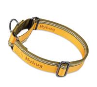 Hyhug Design Strong 3M Reflective Strip Double Color Nylon Jacquard Weave Webbing Martingale Dog Collar, Comfy Adjustable Safety, Durable Soft Breathable, Safe Night Walk. (Tapenade, Medium)