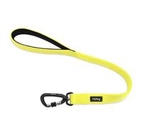 Hyhug Durable Nylon 24 Inch Short Lead with Soft Padded Neoprene Lined Handle for Medium Large Giant Dogs -Walking, Professional Training, Daily Use Lead. (24 Inch, Illuminating Yellow)