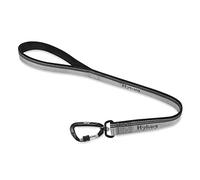 Hyhug Strong 3M Reflective Strip Nylon High Density Jacquard Weave Webbing Dog Lead, Comfy Adjustable Length Safety Leash, Durable Soft Breathable, Safe Night Walk (24 inch, Ultimate Gray)