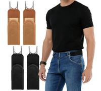 Hyhuiyin Buckleless Belt Hook, 2/4 PCS Tactical Metal Hook Elastic Belt Adjustable Invisible Stretch Belts Stretch Outdoor No Buckle Closure Hooks Jeans For Man Woman Suitable Slightly Loose Trouser