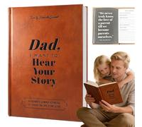 Hyhuiyin Dad, I Want To Hear Your Story, A Father's Guided Journal To Share His Life & His Love Tell Me Your Story Dad Leather Wrapped Hardback Ribbon Bookmark Meaningful Memory For Dad Great Gift