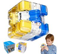 Hyhuiyin Large 3D Labyrinth Cube Puzzle, Logical Challenge 3x3 Maze Puzzle Cube Toy Interactive Maze Game High Difficulty Puzzle for Logic Development Stress Relief Education Sensory Toys Gift Blue