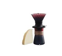 HYHWYD Pour Over Coffee Maker Set With Filter Cup Immersion Dripper Switch Glass Filters V02 For Home Or Office 500ml(Rose Purple-3pc Set)