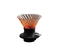 HYHWYD Pour Over Coffee Maker Set With Filter Cup Immersion Dripper Switch Glass Filters V02 For Home Or Office 500ml(Amber Gold-Filter)