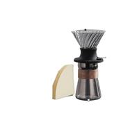 HYHWYD Pour Over Coffee Maker Set With Filter Cup Immersion Dripper Switch Glass Filters V02 For Home Or Office 500ml(Gray-3pc Set)