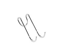 HYHWYD Shower Door Hook Stainless Steel Over Frameless Glass Hanger Bath Towel Clean Ball Squeegee Holder Rack S-Shape Drilling-Free(Silver-A)