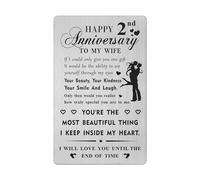 HYHYDHP 2nd Wedding Anniversary Card Gifts for Wife - Happy 2 Year Anniversary Card for Her Girlfriend