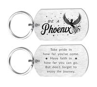 HYHYDHP Be A Phoenix Keyring - Inspirational Phoenix Gifts for Women Girls Her, Double Sided Stainless Steel Keychain, Perfect for Phoenixs Lovers Gift